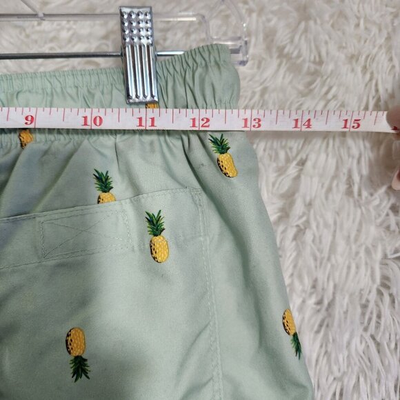 Mens Mint Green Swim Shorts With Pineapple Print By Old Navy Size XSm - Picture 4 of 7